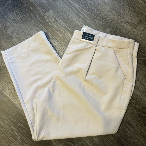 NWT 22S Womens Cream High-Waist Straight-Leg Trousers - Picture 2 of 4